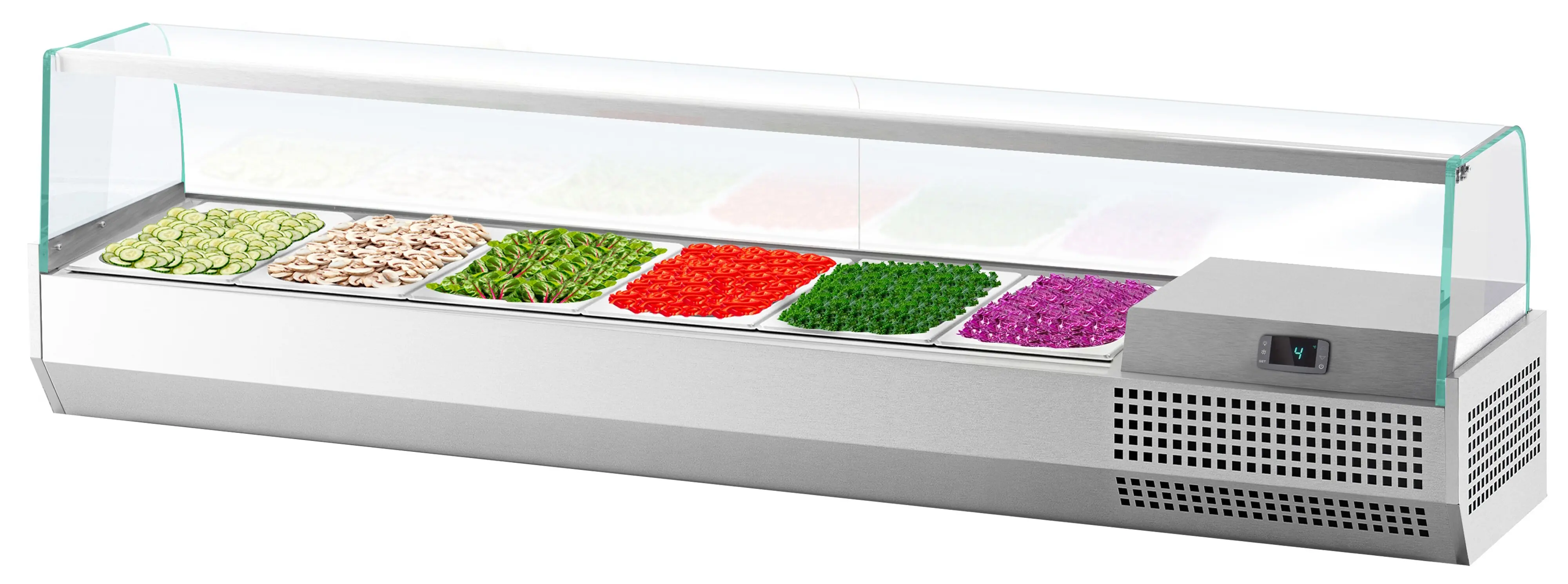 Холодильная витрина для ингредиентов GGM Gastro AGI174 (Inox) - 5