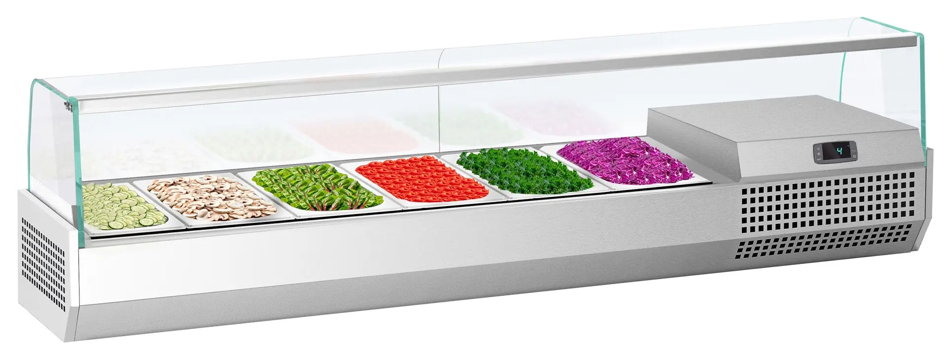 Холодильная витрина для ингредиентов GGM Gastro AGI174 (Inox)