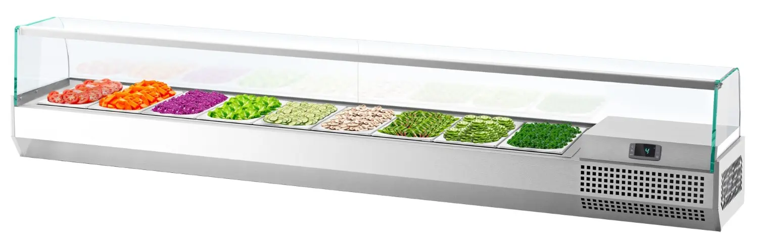 Холодильная витрина для ингредиентов GGM Gastro AGI203 (Inox) - 4