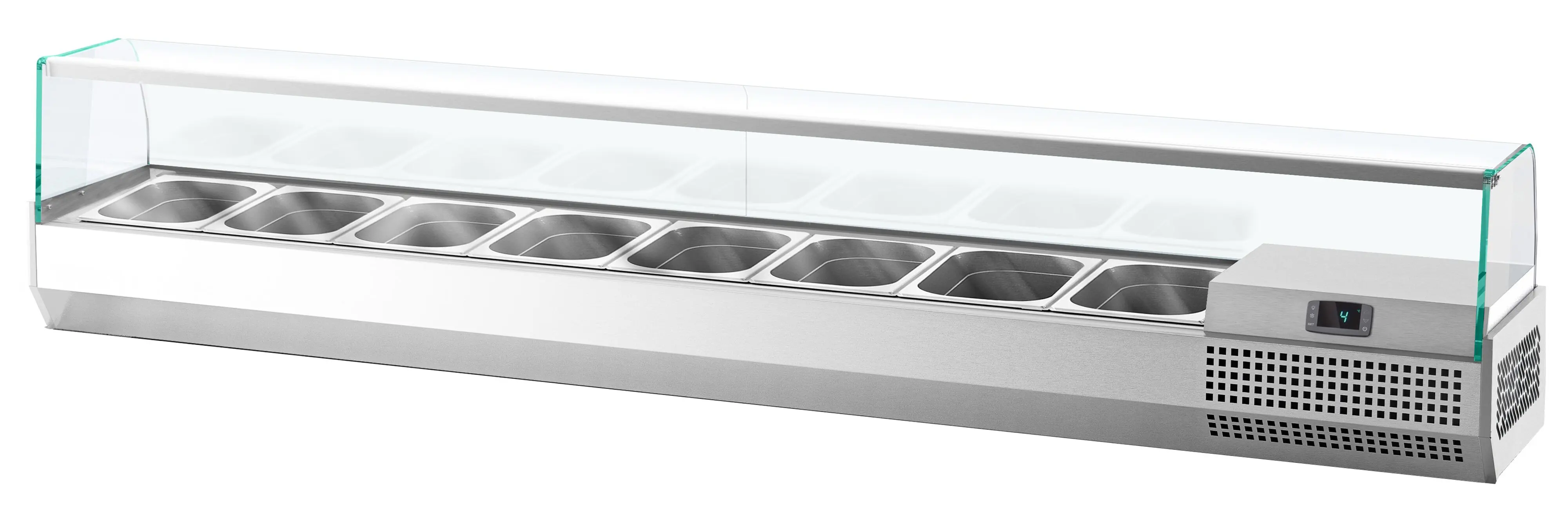 Холодильная витрина для ингредиентов GGM Gastro AGI204 (Inox) - 4