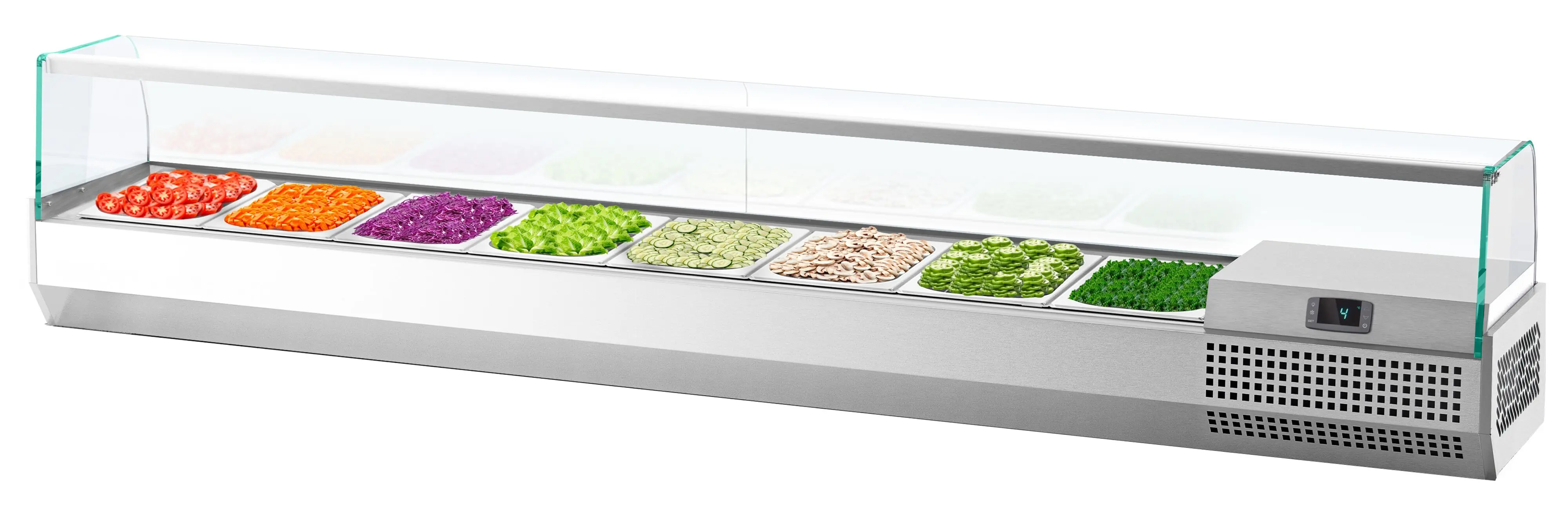 Холодильная витрина для ингредиентов GGM Gastro AGI204 (Inox) - 5