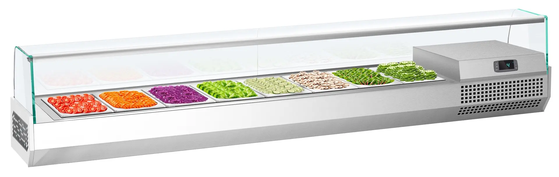 Холодильная витрина для ингредиентов GGM Gastro AGI204 (Inox)