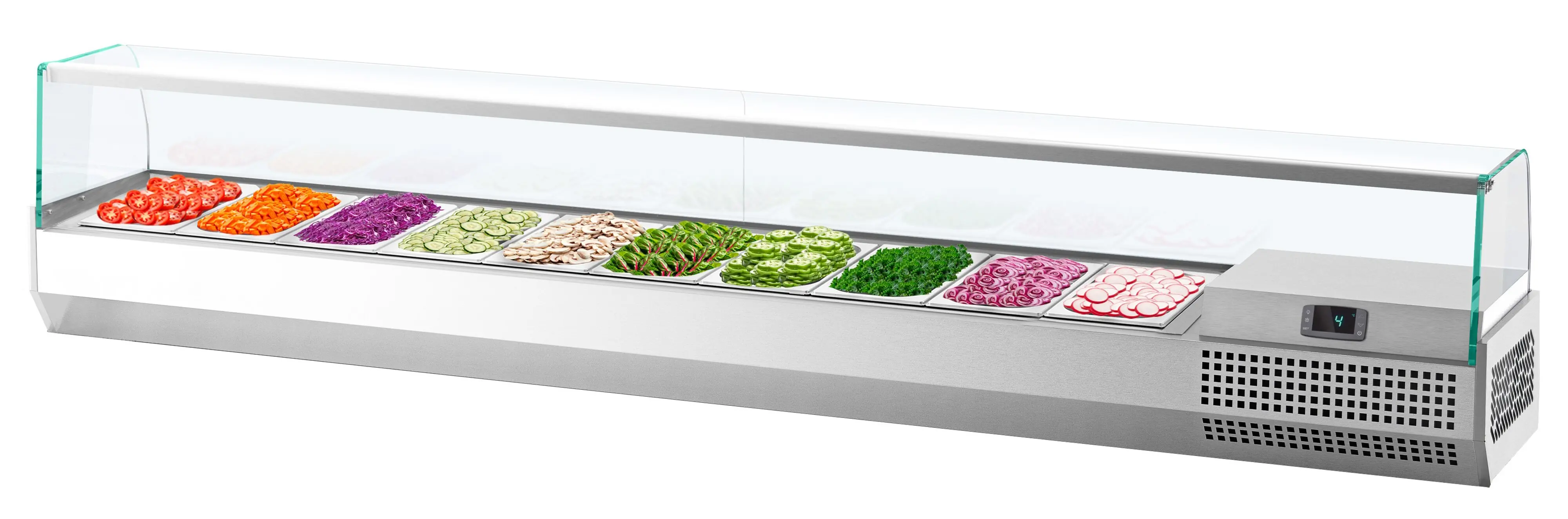 Холодильная витрина для ингредиентов GGM Gastro AGI234 (Inox) - 5