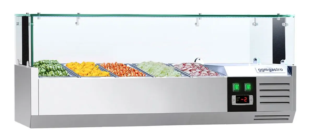 Холодильная витрина для ингредиентов GGM Gastro AGS123LND (Inox)