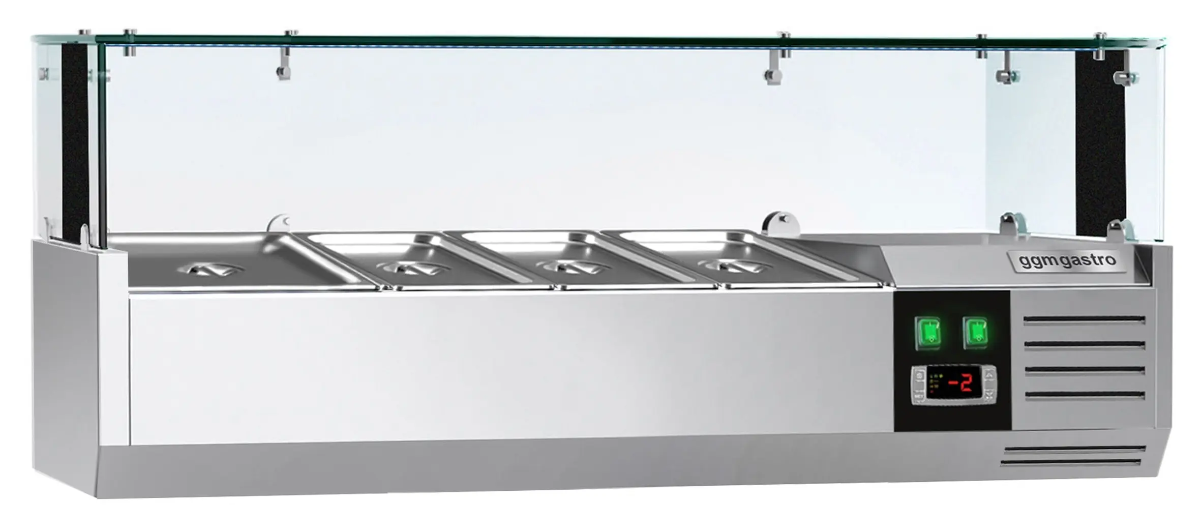 Холодильная витрина для ингредиентов GGM Gastro AGS124LND (Inox) - 3