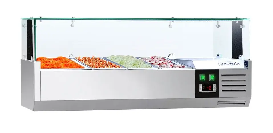 Холодильная витрина для ингредиентов GGM Gastro AGS124LND (Inox)
