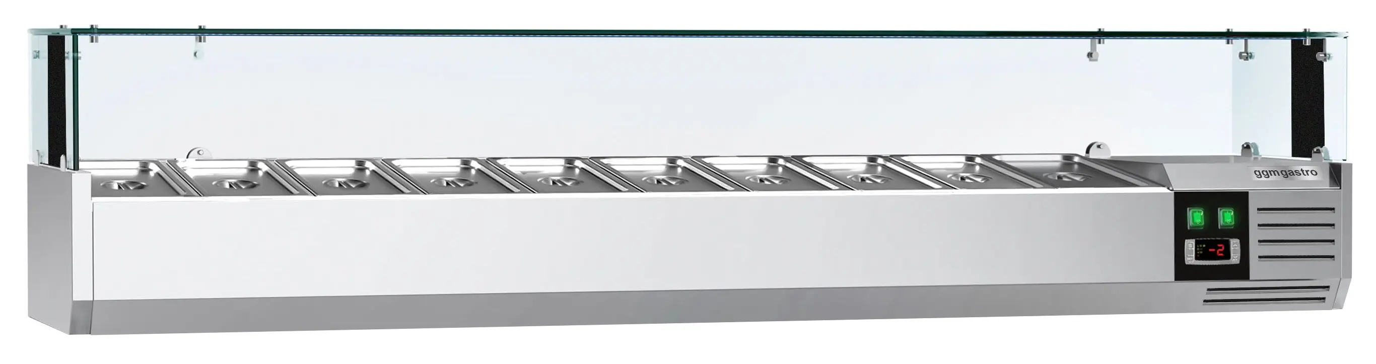 Холодильная витрина для ингредиентов GGM Gastro AGS203LND (Inox) - 3