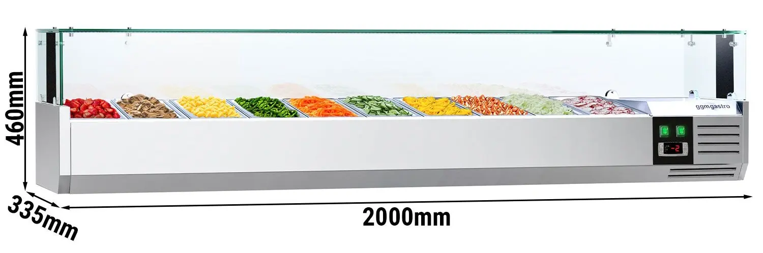 Холодильная витрина для ингредиентов GGM Gastro AGS203LND (Inox) - 7