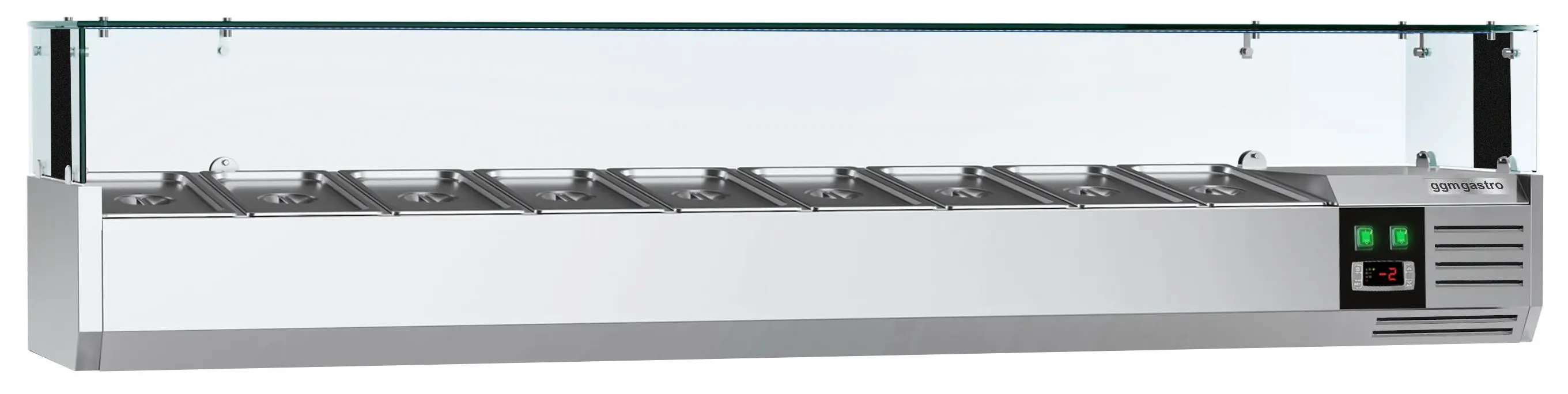 Холодильная витрина для ингредиентов GGM Gastro AGS204LND (Inox) - 3