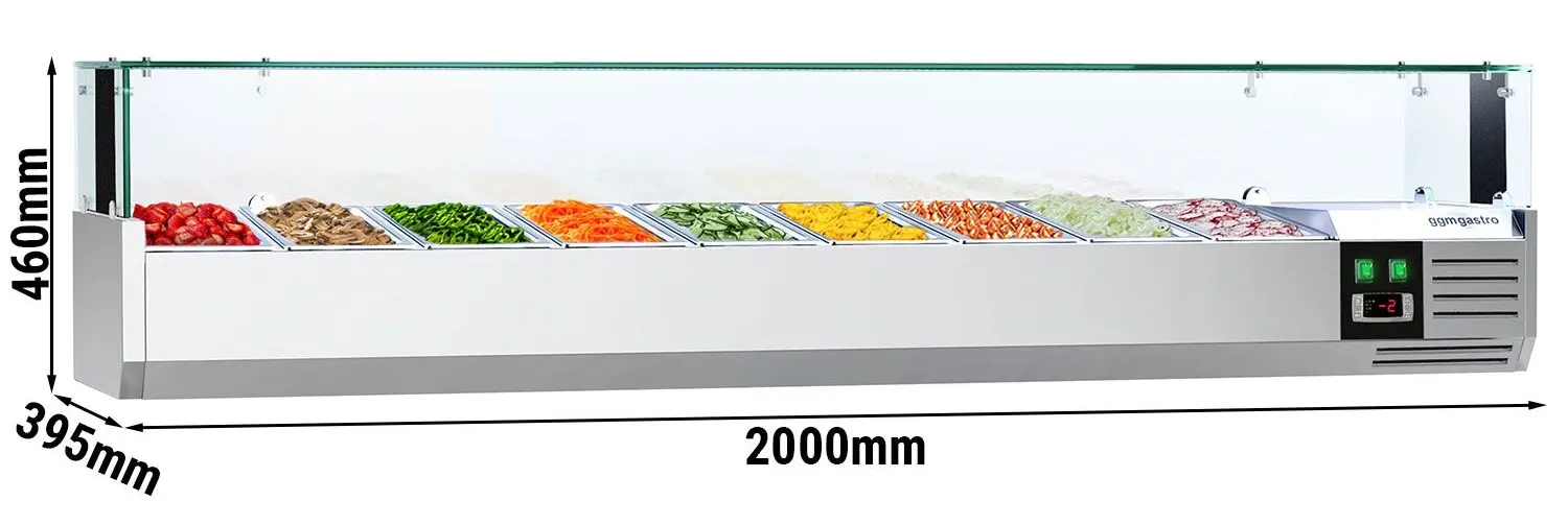 Холодильная витрина для ингредиентов GGM Gastro AGS204LND (Inox) - 7