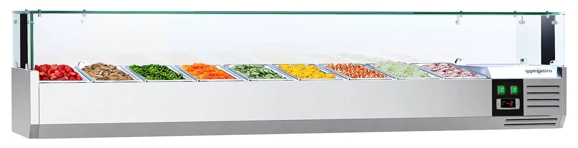 Холодильная витрина для ингредиентов GGM Gastro AGS204LND (Inox)