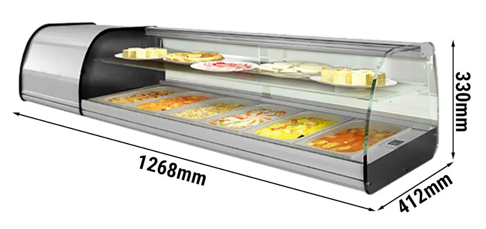 Холодильная витрина для ингредиентов GGM Gastro ATAI134Z (Inox) - 2