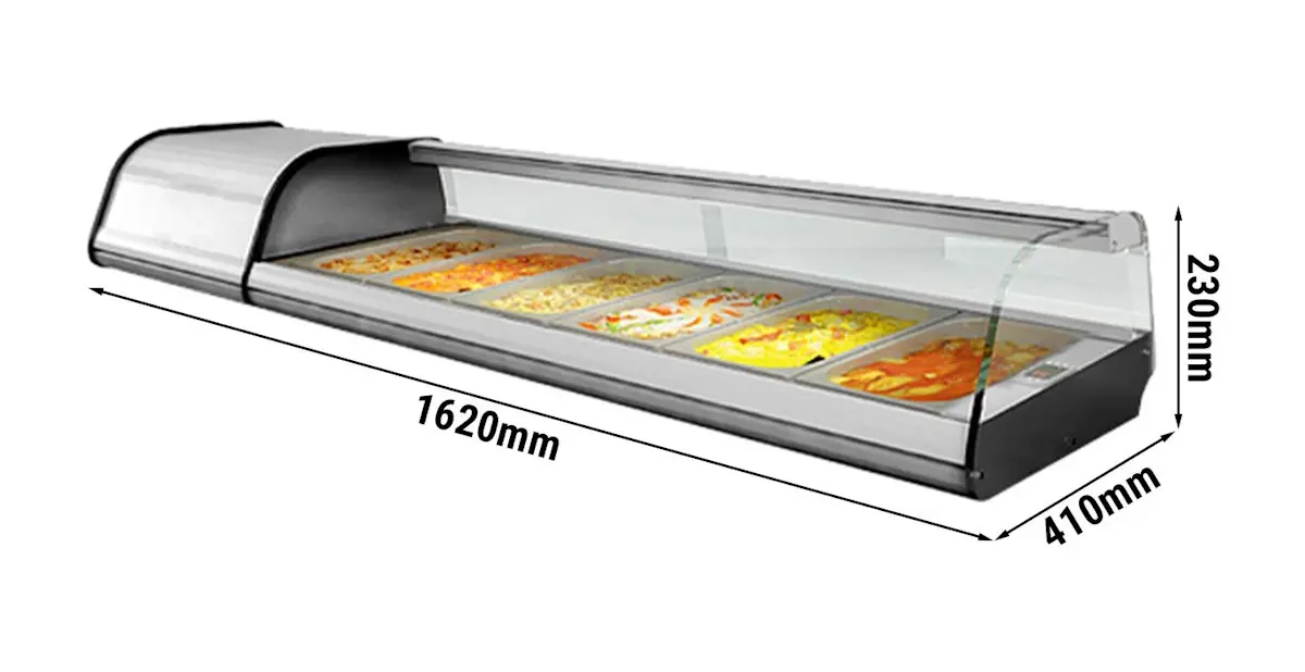 Холодильная витрина для ингредиентов GGM Gastro ATAI164 (Inox) - 3
