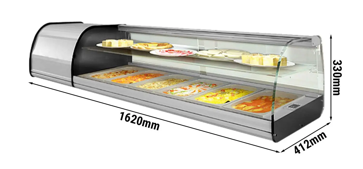 Холодильная витрина для ингредиентов GGM Gastro ATAI164Z (Inox) - 2