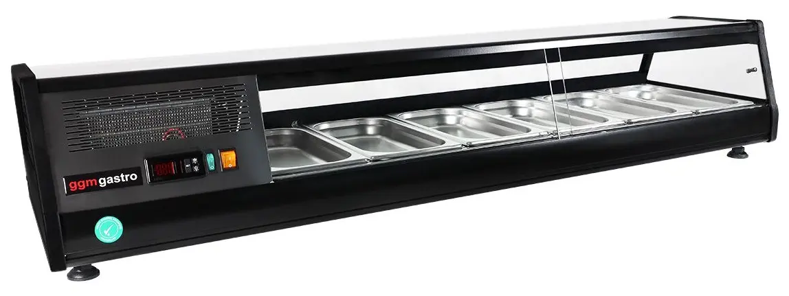 Холодильная витрина для ингредиентов GGM Gastro SKVND613 (Black) - 4
