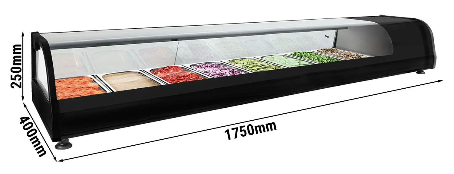 Холодильная витрина для ингредиентов GGM Gastro SKVND813 (Black) - 7