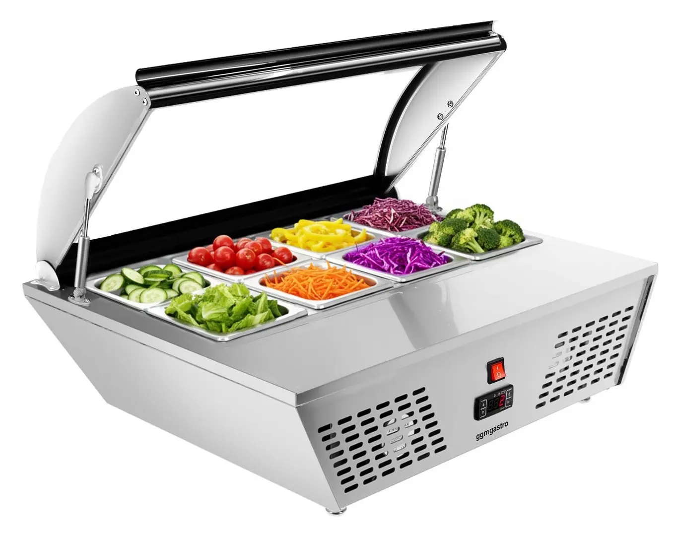 Холодильная витрина для ингредиентов GGM Gastro VDNR763 (Inox)