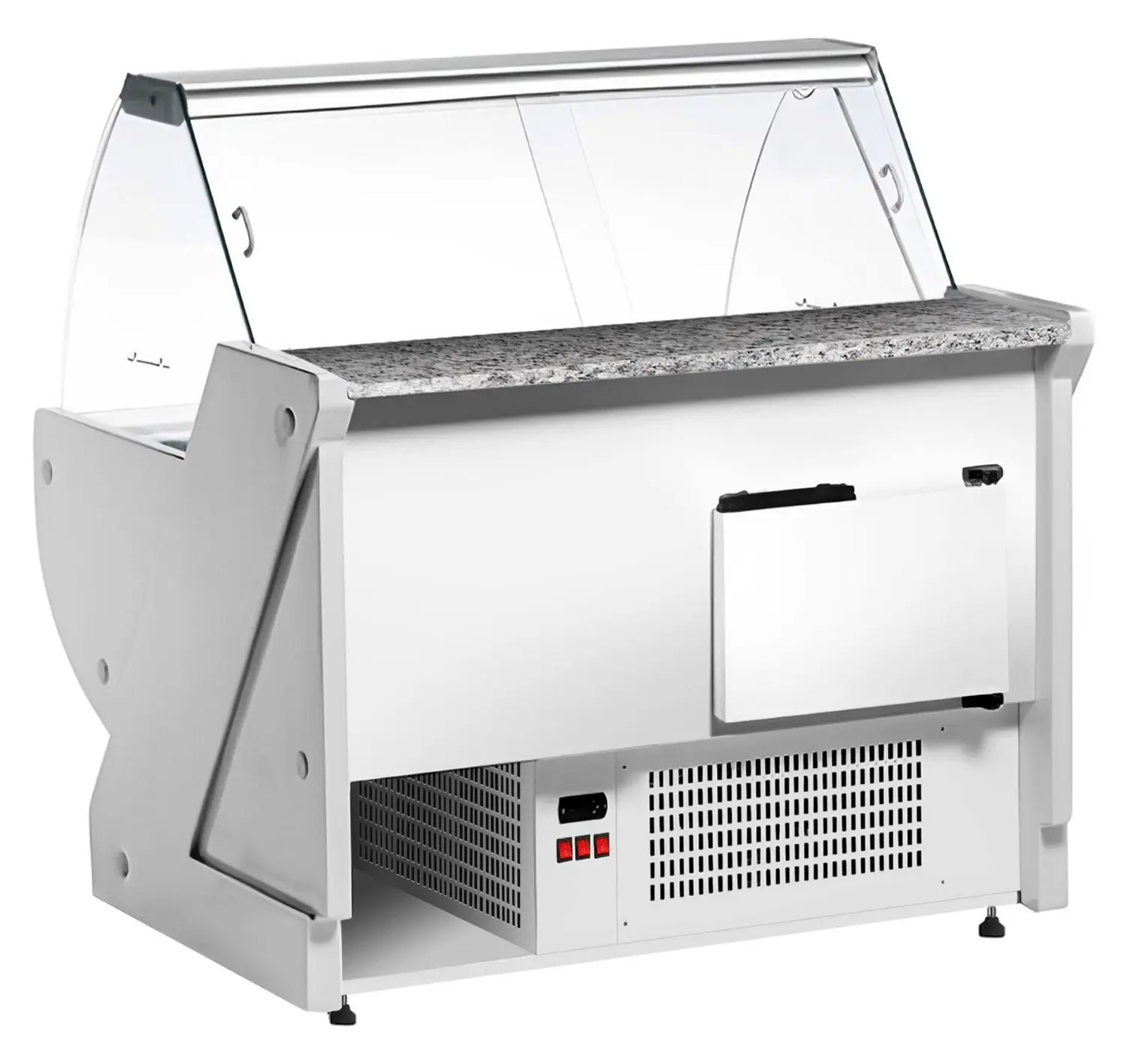 Холодильная витрина для магазина GGM Gastro KRM111N (White) - 4