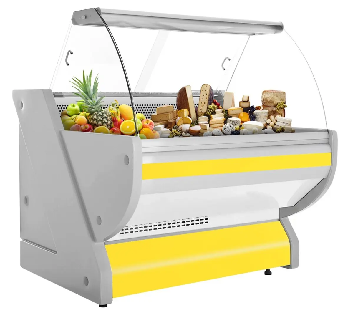 Холодильная витрина для магазина GGM Gastro KRM111N-Y (Yellow)