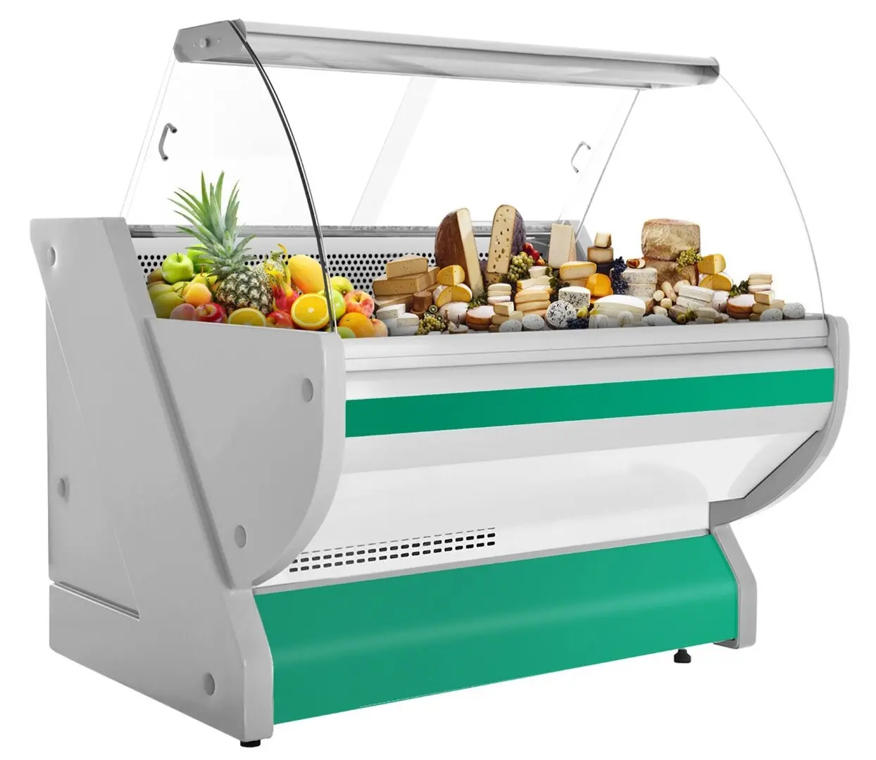 Холодильная витрина для магазина GGM Gastro KRM131N-G (Green)
