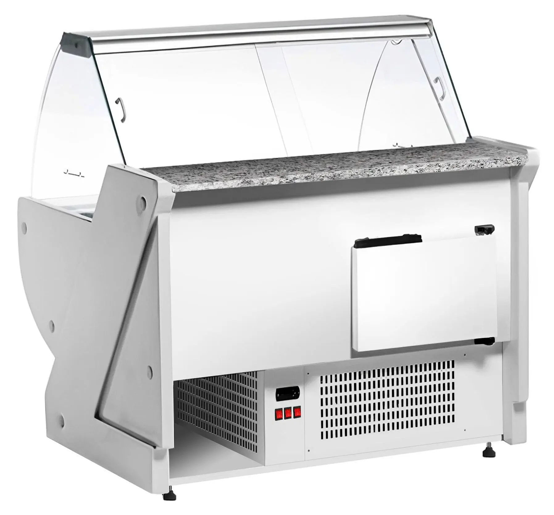 Холодильная витрина для магазина GGM Gastro KRM131N (White) - 4