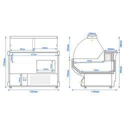 Холодильная витрина для магазина GGM Gastro KRM131N (White) Thumb