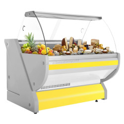 Холодильная витрина для магазина GGM Gastro KRM131N-Y (Yellow)