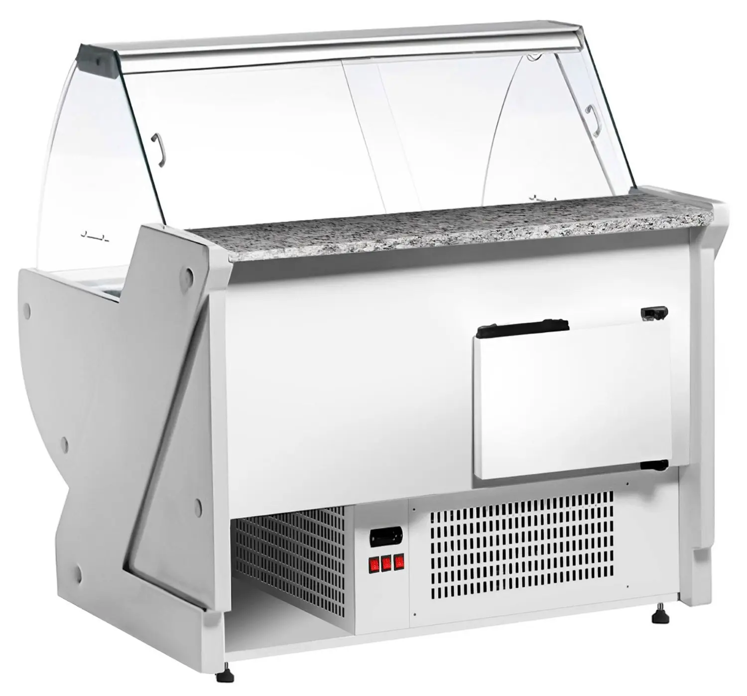 Холодильная витрина для магазина GGM Gastro KRM131N-Y (Yellow) - 4