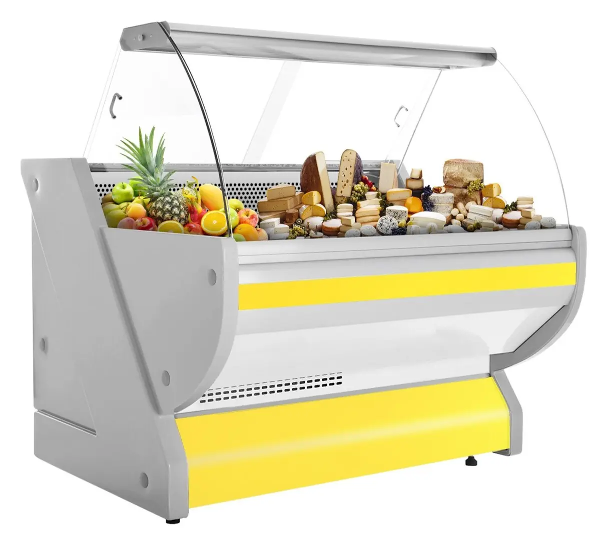 Холодильная витрина для магазина GGM Gastro KRM131N-Y (Yellow)