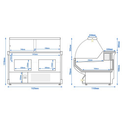 Холодильная витрина для магазина GGM Gastro KRM151N-R (Red) Thumb