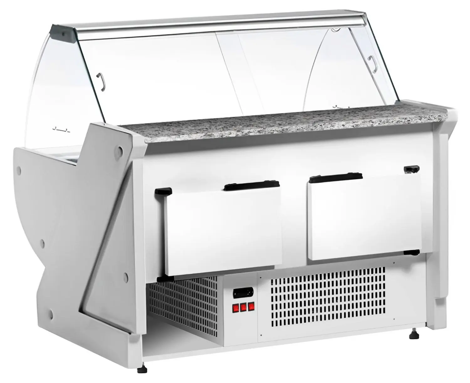 Холодильная витрина для магазина GGM Gastro KRM151N (White) - 4