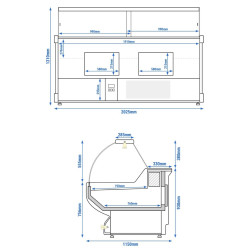 Холодильная витрина для магазина GGM Gastro KRM201N-R (Red) Thumb