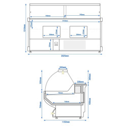 Холодильная витрина для магазина GGM Gastro KRM201N (White) Thumb