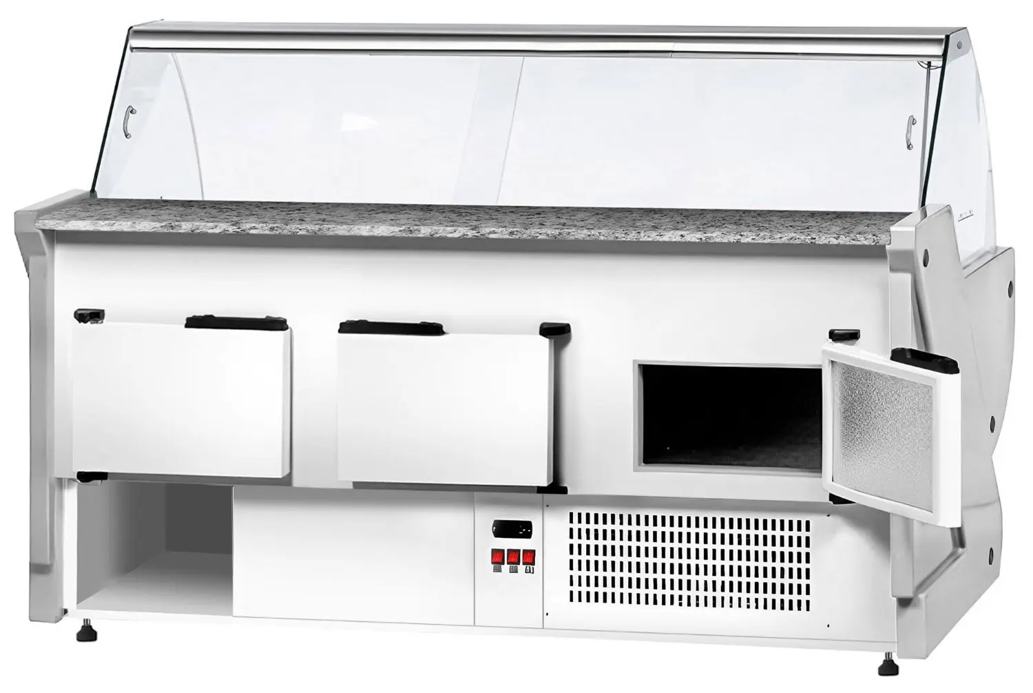 Холодильная витрина для магазина GGM Gastro KRM251N-R (Red) - 5
