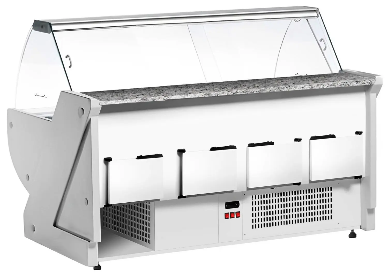 Холодильная витрина для магазина GGM Gastro KRM301N-R (Red) - 4