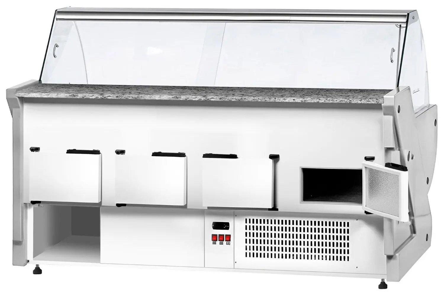 Холодильная витрина для магазина GGM Gastro KRM301N-R (Red) - 5