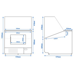 Vitrina frigorifica pentru magazin GGM Gastro KTJI109E-R (Red) Thumb