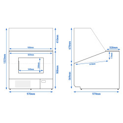 Vitrina frigorifica pentru magazin GGM Gastro KTJI109E-W (White) Thumb