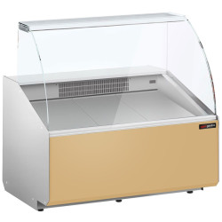 Vitrina frigorifica pentru magazin GGM Gastro KTJI109G-BG (Beige) Thumb