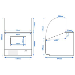 Vitrina frigorifica pentru magazin GGM Gastro KTJI109G-W (White) Thumb
