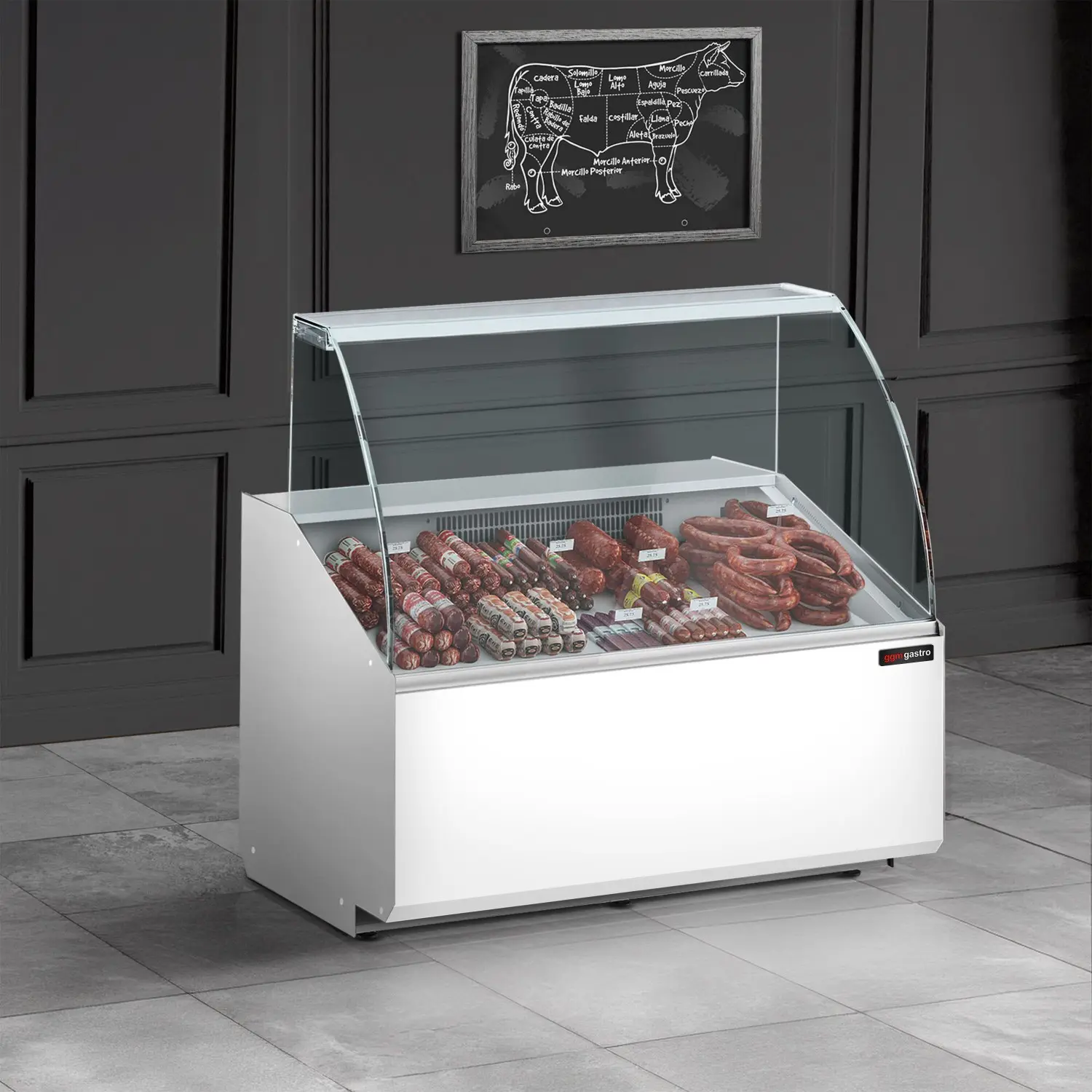 Vitrina frigorifica pentru magazin GGM Gastro KTJI109G-W (White) - 5