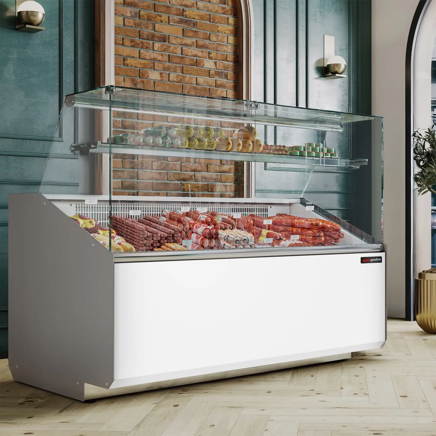 Vitrina frigorifica pentru magazin GGM Gastro KTJI129E-W (White) - 5