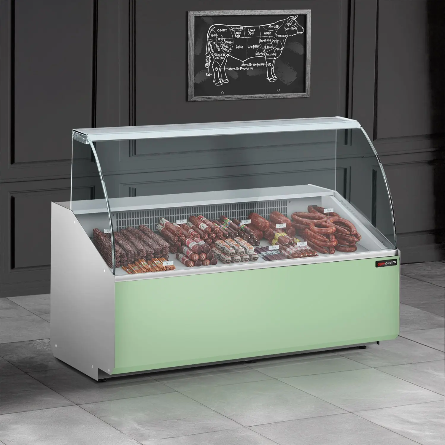 Vitrina frigorifica pentru magazin GGM Gastro KTJI129G-G (Green) - 5