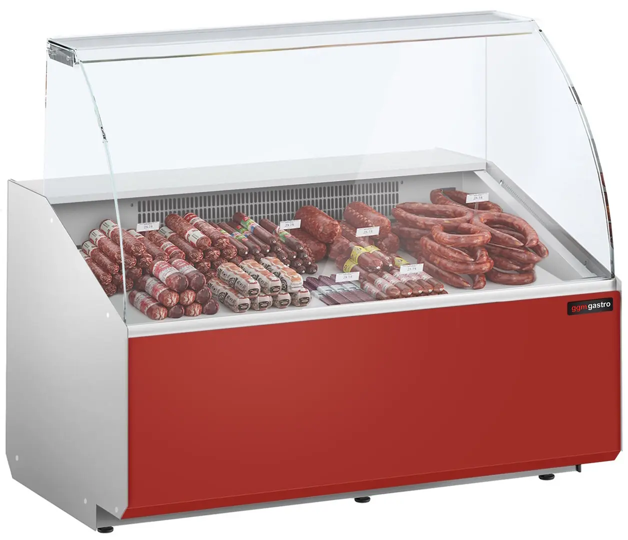 Холодильная витрина для магазина GGM Gastro KTJI129G-R (Red)