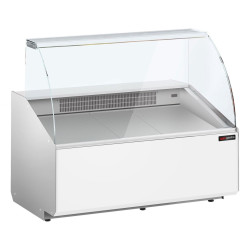 Холодильная витрина для магазина GGM Gastro KTJI129G-W (White) Thumb