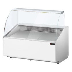 Холодильная витрина для магазина GGM Gastro KTJI129G-W (White) Thumb