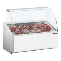 Холодильная витрина для магазина GGM Gastro KTJI129G-W (White)