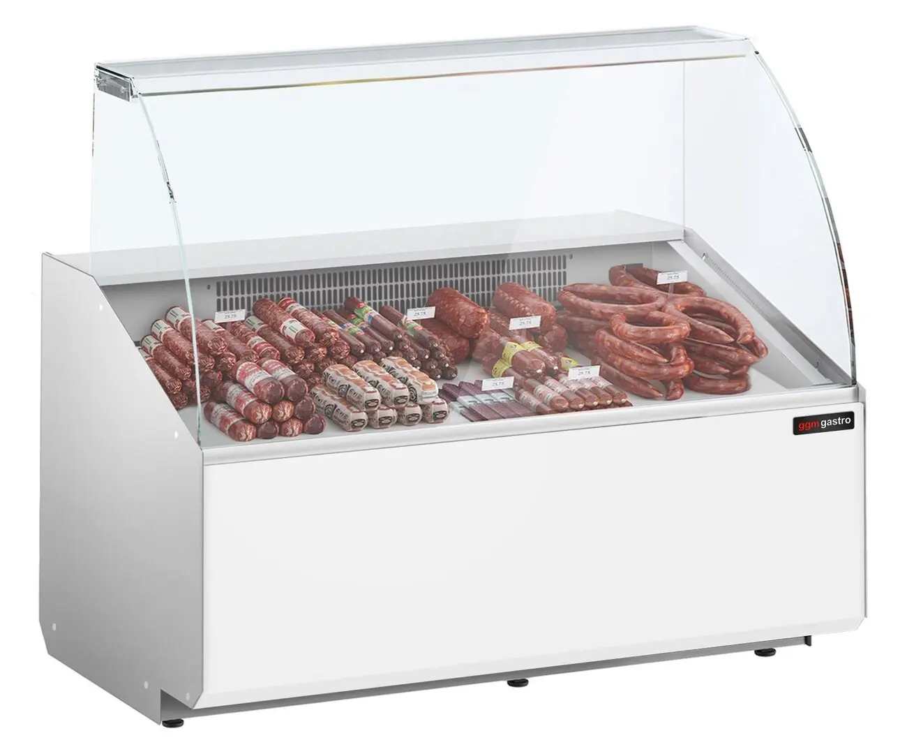 Холодильная витрина для магазина GGM Gastro KTJI129G-W (White)
