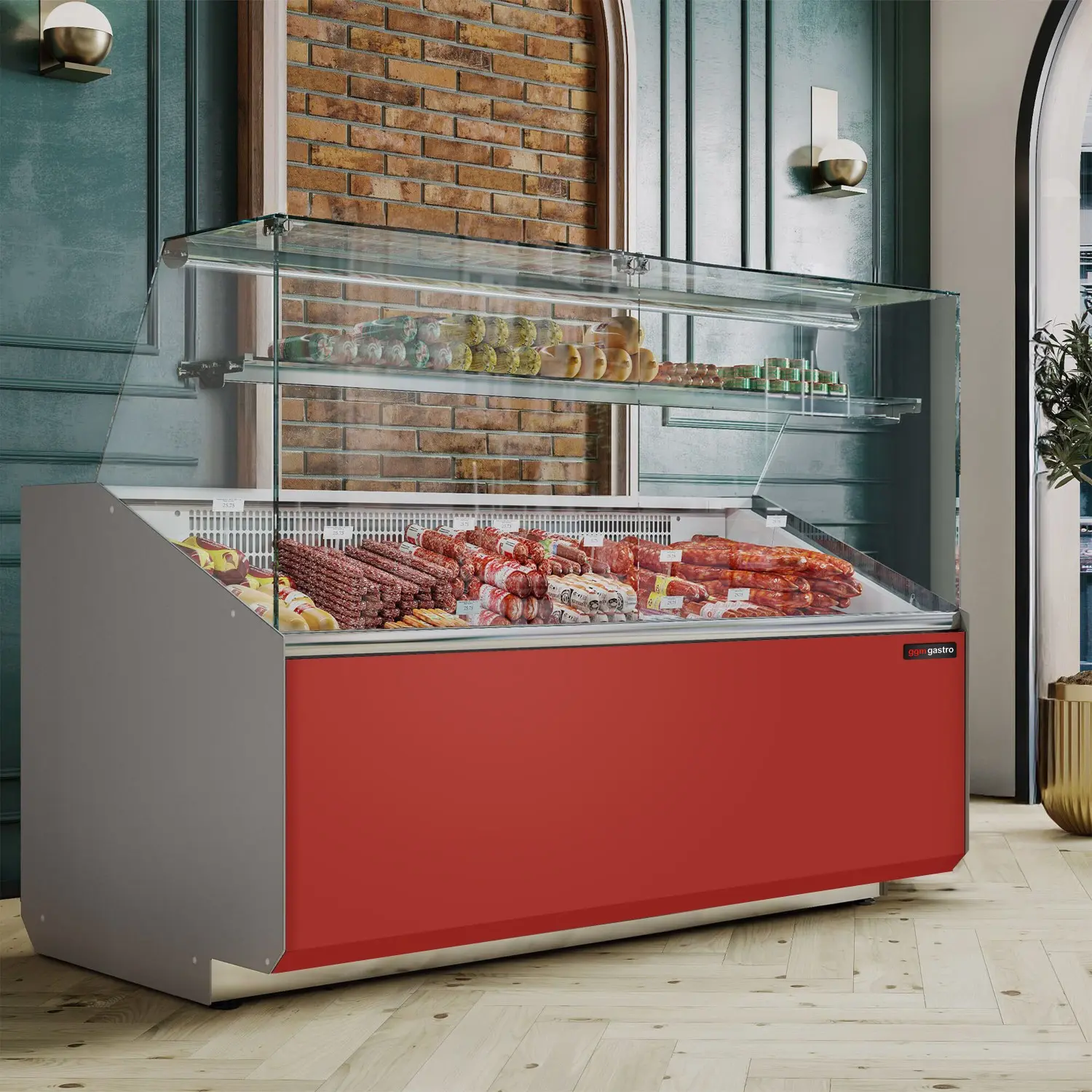 Vitrina frigorifica pentru magazin GGM Gastro KTJI159E-R (Red) - 5