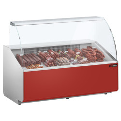 Холодильная витрина для магазина GGM Gastro KTJI159G-R (Red)